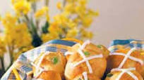 Candied-Fruit Hot Cross Buns Candied-Fruit Hot Cross Buns