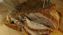 Pork belly with natural cooking juices and kumquat-apricot chutney Recipe Pork belly with natural cooking juices and kumquat-apricot chutney Recipe
