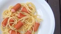 Hairy hot dogs or scary spaghett Hairy hot dogs or scary spaghett