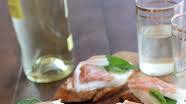 Burrata Crostini with Prosciutto di Parma Burrata Crostini with Prosciutto di Parma
