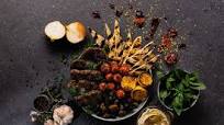 Greek Lamb Share Plate With Baba Ganoush Greek Lamb Share Plate With Baba Ganoush