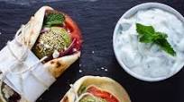 Falafel Gyros With Garlic & Beet Hummus Falafel Gyros With Garlic & Beet Hummus