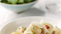 Potato Caesar salad with bacon and chives Potato Caesar salad with bacon and chives