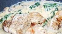 Creamy Mushroom and Spinach Pork Chops Creamy Mushroom and Spinach Pork Chops