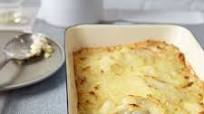 Garlic Roasted Cod with Mashed-Potato Crust Garlic Roasted Cod with Mashed-Potato Crust