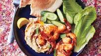 Paprika Shrimp with Hummus and Mint Paprika Shrimp with Hummus and Mint