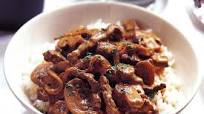 Beef stroganoff with rice Beef stroganoff with rice