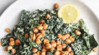 Vegan Kale Caesar Salad + Garlicky Chickpeas (vegan, gf, oilfree) Vegan Kale Caesar Salad + Garlicky Chickpeas (vegan, gf, oilfree)