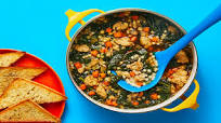 One-Pot Chicken Sausage & Kale Soup with Couscous & Garlic Ciabatta Toasts One-Pot Chicken Sausage & Kale Soup with Couscous & Garlic Ciabatta Toasts