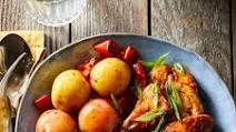 Pressure-Cooker Chicken, Potatoes & Peppers Pressure-Cooker Chicken, Potatoes & Peppers
