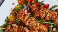 Tandoori chicken skewers with summer salad