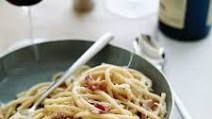 Bucatini with Pancetta, Pecorino and Pepper Bucatini with Pancetta, Pecorino and Pepper