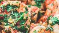 Grilled Shrimp with Roasted Garlic-Cilantro Sauce Grilled Shrimp with Roasted Garlic-Cilantro Sauce