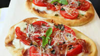 Naan Bread Margherita Pizza with Prosciutto Naan Bread Margherita Pizza with Prosciutto