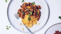 Puerto Rican Picadillo with Plantain “Rice” (Paleo, Whole30, AIP-friendly, Low FODMAP-friendly) Puerto Rican Picadillo with Plantain “Rice” (Paleo, Whole30, AIP-friendly, Low FODMAP-friendly)