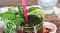 Ginger-Cran Mocktail with Chia, Basil, Mint Ginger-Cran Mocktail with Chia, Basil, Mint