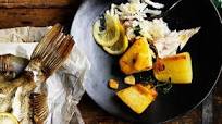 Whole roasted fish with potatoes Whole roasted fish with potatoes