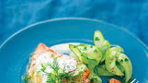 Grilled Salmon with Cucumber Salad Grilled Salmon with Cucumber Salad