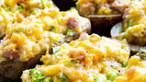 Broccoli Ham Cheese Twice Baked Potatoes Broccoli Ham Cheese Twice Baked Potatoes