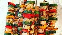 Italian Pork Kabobs with Summer Vegetables Italian Pork Kabobs with Summer Vegetables