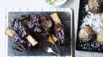 Beef ribs with barbecue sauce Beef ribs with barbecue sauce