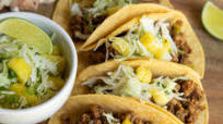 Blended Al Pastor Tacos with Pineapple Jalapeno Slaw Blended Al Pastor Tacos with Pineapple Jalapeno Slaw