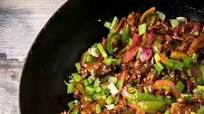 Beef Chilli dry, a Chinese style hot spicy beef Beef Chilli dry, a Chinese style hot spicy beef