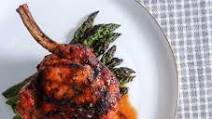 Grilled Pork Chop with Bourbon Peach Sauce Grilled Pork Chop with Bourbon Peach Sauce