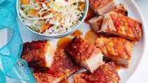 Sweet and sour pork belly with apple slaw Sweet and sour pork belly with apple slaw