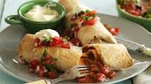 Crispy Baked Burritos with Mexican Beans and Tomato Salsa Crispy Baked Burritos with Mexican Beans and Tomato Salsa