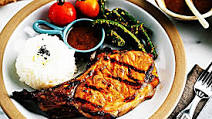 Grilled Kurobuta Pork Chops with Miso Sauce Grilled Kurobuta Pork Chops with Miso Sauce