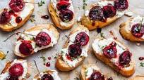 Balsamic Roasted Cherry and Goat Cheese Crostini Balsamic Roasted Cherry and Goat Cheese Crostini