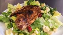 Homemade Caesar Salad with Blackened Tilapia Homemade Caesar Salad with Blackened Tilapia