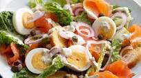 Smoked salmon caesar salad Smoked salmon caesar salad