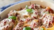 Cheesy Italian Stuffed Shells with Ground Beef Filling [Sip Bite Go]