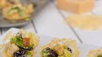 Mini Caesar Salad Parmesan Cheese Cups Mini Caesar Salad Parmesan Cheese Cups