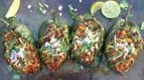 Vegan Stuffed Pasilla Peppers with Habanero Pesto Vegan Stuffed Pasilla Peppers with Habanero Pesto