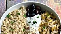 Instant Pot Mediterranean Greek Shredded Chicken and Brown Rice Bowl Instant Pot Mediterranean Greek Shredded Chicken and Brown Rice Bowl