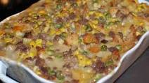 Hamburger Corn and Pea Bake Hamburger Corn and Pea Bake