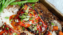Baked Hoisin Salmon {Sheet Pan Salmon} Baked Hoisin Salmon {Sheet Pan Salmon}