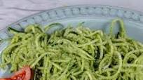 Pesto Zucchini Pasta with Baked Cod Pesto Zucchini Pasta with Baked Cod
