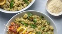 Pesto Grilled Salmon & Pasta Pesto Grilled Salmon & Pasta