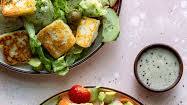 Fried Halloumi Greek Salad Fried Halloumi Greek Salad