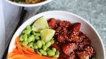 Spicy Salmon Poke Bowls Spicy Salmon Poke Bowls