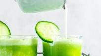 Cucumber/pineapple juice with a splash of coconut milk Cucumber/pineapple juice with a splash of coconut milk