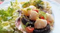 Pan-Fried Scallops with Black Pudding & Warm Fennel Salad Pan-Fried Scallops with Black Pudding & Warm Fennel Salad