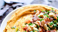 Carrot Hummus with Bacon and Cashews Carrot Hummus with Bacon and Cashews