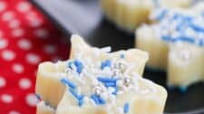 White Chocolate Fudge Snowflakes White Chocolate Fudge Snowflakes