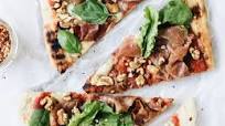 Grilled Pizza with Prosciutto, Blue Cheese and Walnuts Grilled Pizza with Prosciutto, Blue Cheese and Walnuts