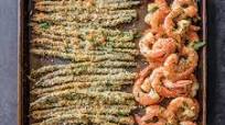 Garlicky Shrimp with Asparagus Fries and Meyer Lemon Aioli Garlicky Shrimp with Asparagus Fries and Meyer Lemon Aioli